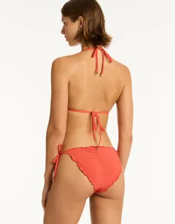 Messina Tie Side Bikini Pant - Flame
