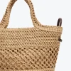 Micro Raffia Basket Beach Bag - Sand