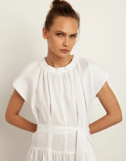 Minimal Midi Dress - White
