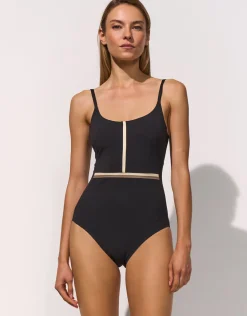 Module Underwired Tank Swimsuit - Jet Clay
