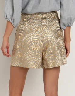 New Triangle Shorts - Light Grey and Gold