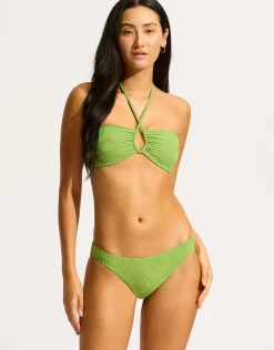 Oasis Diamond Wire Bandeau Bikini Top - Sage