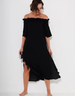 Off The Shoulder Dress - Black