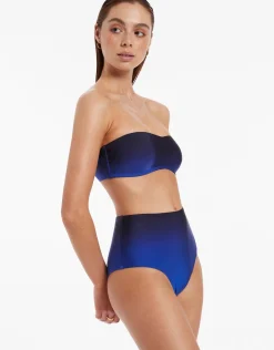Oia Sunset High Waist Bikini Pant - Ocean