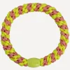 Original Hair Tie - Coral Neon Yellow Stripe