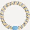 Original Hair Tie - Sea Blue Light Yellow Glitter Stripe