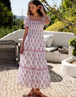Palermo Dress - Schiffly Folk Posie