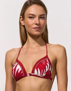 Palmaria Triangle Bikini Top - Creme Rouge