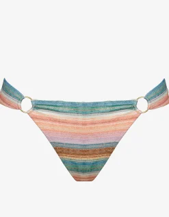 Pastel Sunset Ring Side Bikini Pant - Pink Stripe
