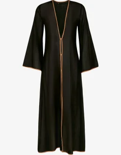 Peony Long Cover Up - Black