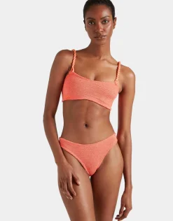 Phoebe Bikini Set - Metallic Coral