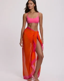 Pony Long Pareo - Sailing Orange and Desert Pink
