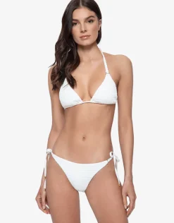 Pure Detail Tie Full Bikini Pant - White