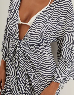 Ravine Perola Knot Short Cover Up - Stripe