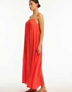 Resort Essentials Maxi Sundress - Flame
