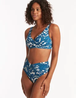 Retreat Wrap High Waist Bikini Pant - Lagoon