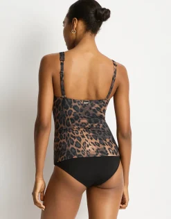 Savanna Longline Tri Tankini Top - Chocolate