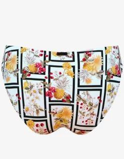 Scenery Ring Side Bikini Pant - Monochrome Garden