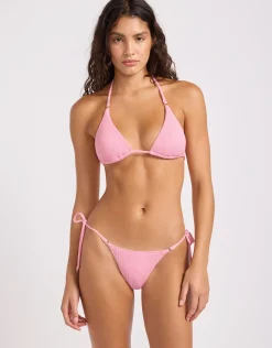 Sea Dive Slide Tri Bikini Top - Pop Pink