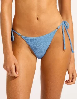 Sea Dive Tie Side Rio Bikini Pant - Cornflower