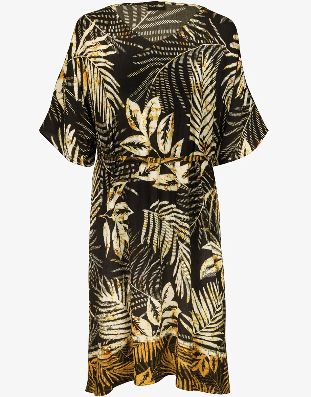 Seductive Leaves Tunic - Black Ivory