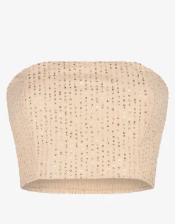 Sequin Bandeau Top - Melon