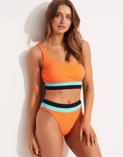 Slice of Splice High Rise Bikini Pant - Tango