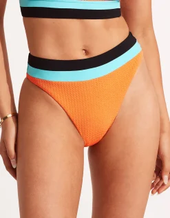 Slice of Splice High Rise Bikini Pant - Tango