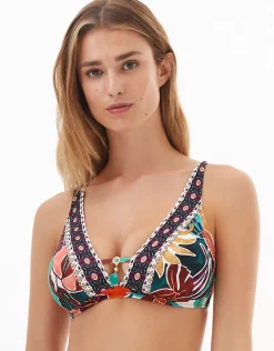 Sorella Plunge Bikini Top - Multi