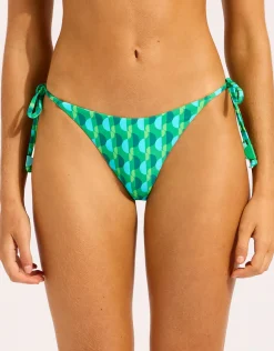 Sorrento Tie Side Rio Bikini Pant - Vivid Green