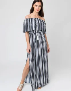 Sovana Maxi Dress - Black/White