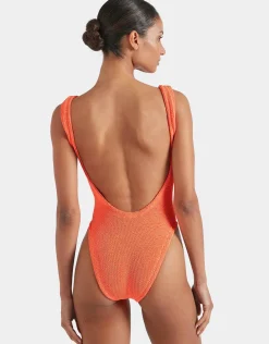 Square Neck Swimsuit - Orange