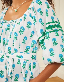 Stella Dress - Aqua Marigold