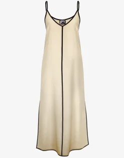 Stratum Silk Maxi Dress - Sand Black