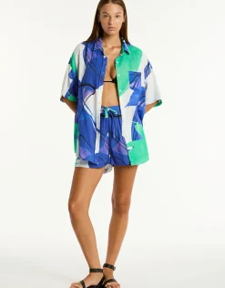 Sublime Aloha Beach Shirt - Cobalt