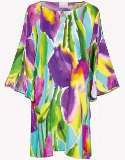 Summer Aquarelle Tunic - Aqua Iris
