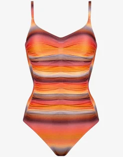 Sundrenched Ruched Underwired Swimsuit - Golden Hour