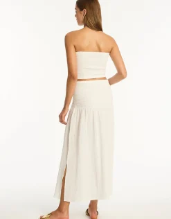 Sunset Beach Bandeau Top - White