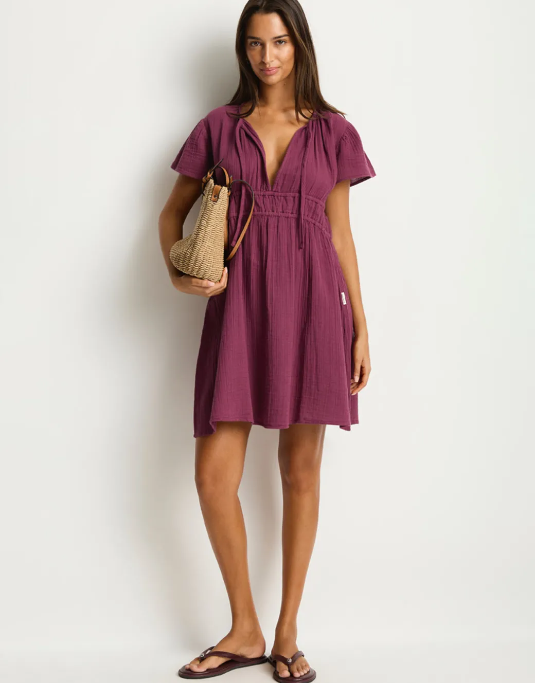 Sunset Short Daydress - Merlot