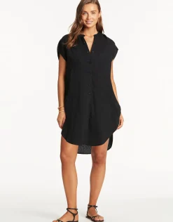 Sunset Sleeveless Cover Up - Black