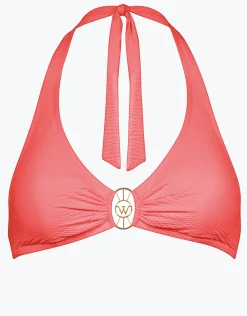 Suntouched Solids Halter Bikini Top - Juicy
