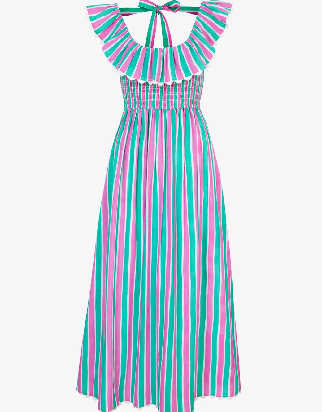 Susie Dress - Mint Stripe