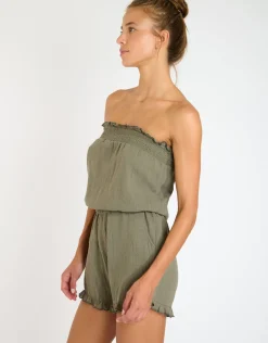 Tafalia Wayan Bandeau Playsuit - Kaki