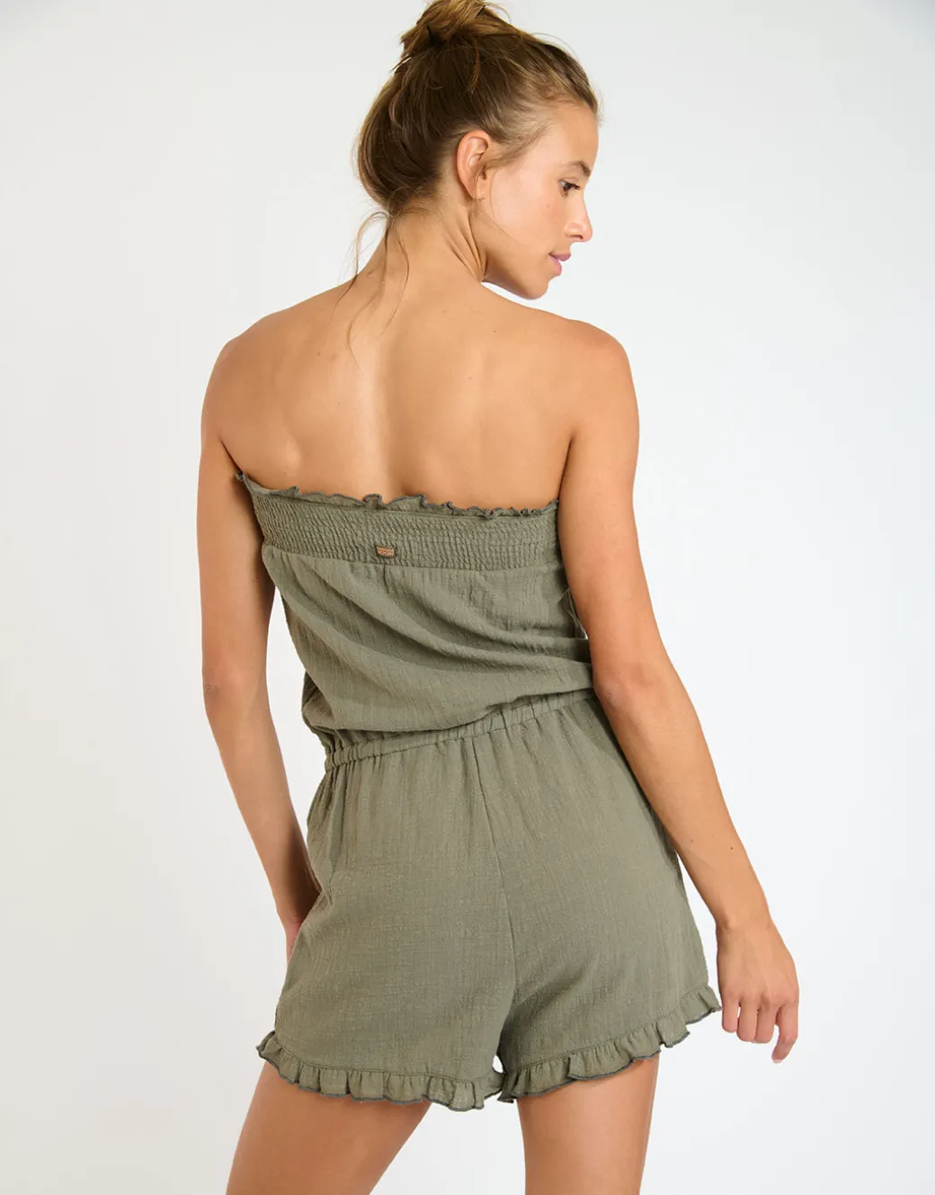 Tafalia Wayan Bandeau Playsuit - Kaki