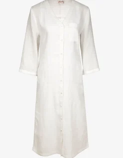 The White Collection Midi Beach Shirt - Natural White