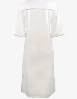 The White Collection Midi Beach Shirt - Natural White