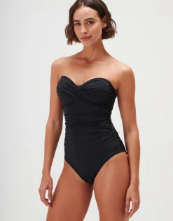 Timeless Underwired Twist Bandeau Swimsuit - Jet