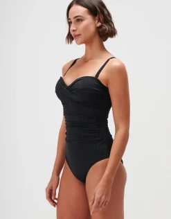 Timeless Underwired Twist Bandeau Swimsuit - Jet