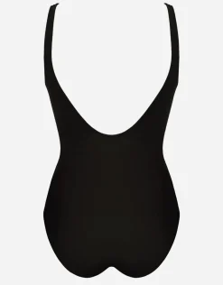 Tobacco Fields Detail Front Swimsuit - Tabac Black
