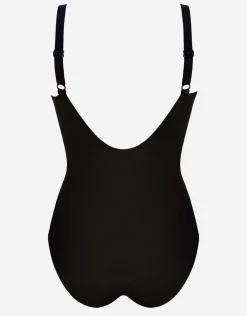 Tobacco Fields V Neck Swimsuit - Tabac Black